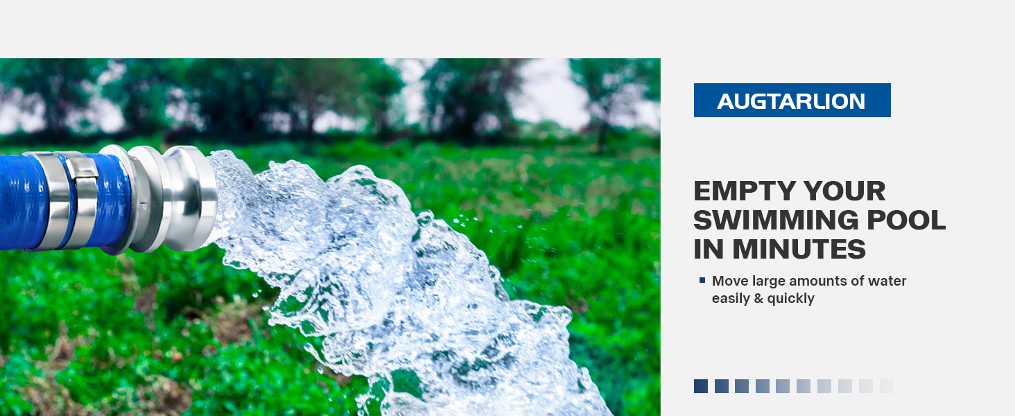 2 Inch x 100 Feet Pool Backwash Hose with Camlock C & E