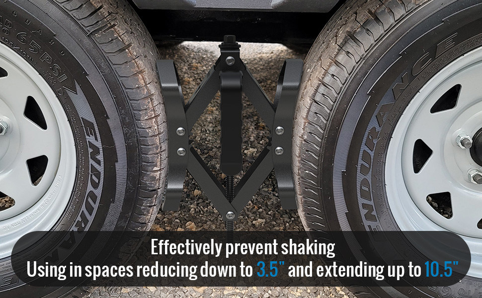 MAHLER GATES Camper Wheel X Shaped Wheel Chocks Stabilizer