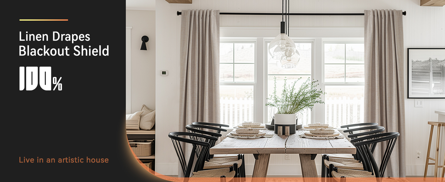 100% blackout curtains