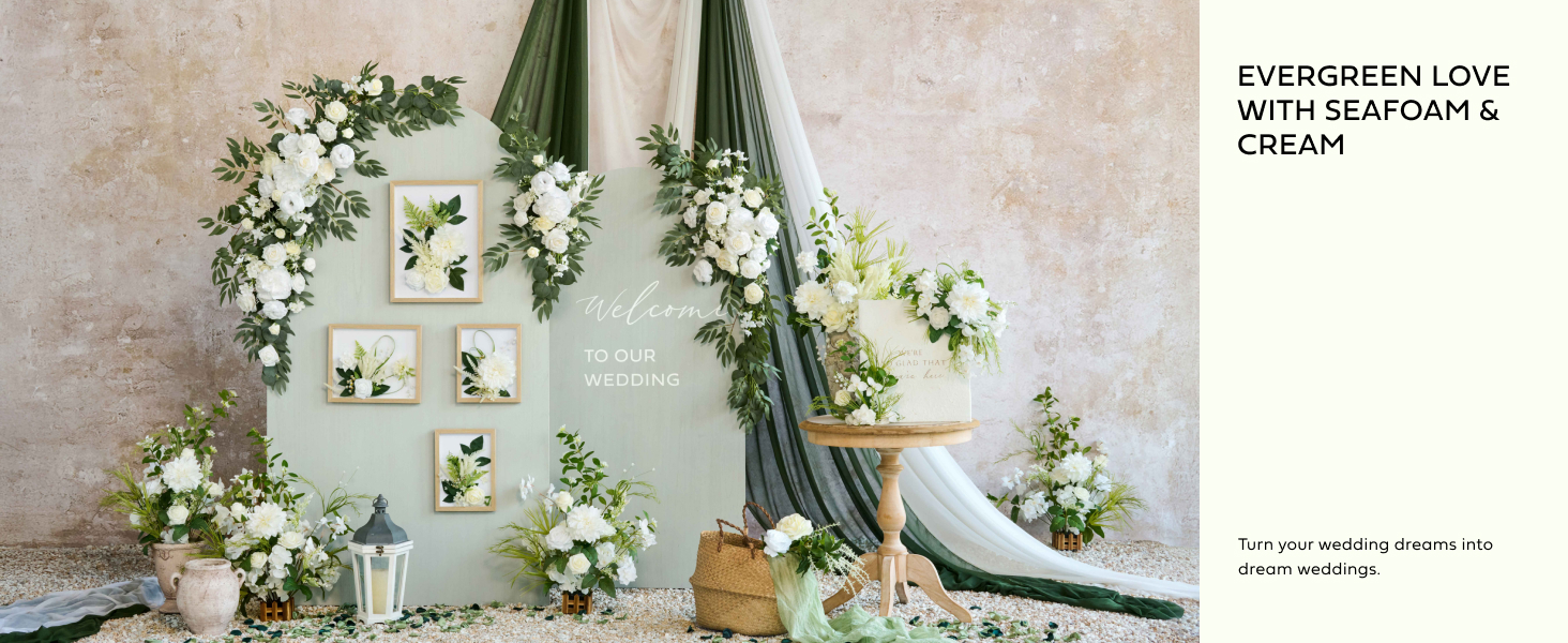 wedding arch frame and flowers