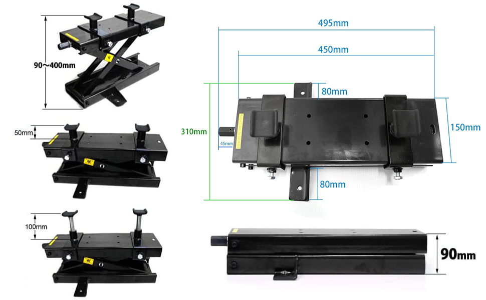 Amazon.co.jp: 二輪ジャッキ 大型バイク対応 バイクジャッキ 黒