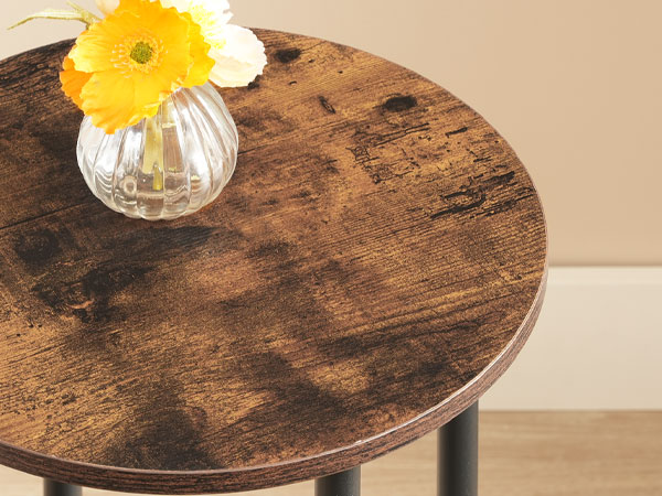 Amazon.com: CHOEZON Round Side Table, 2-Tier End Table