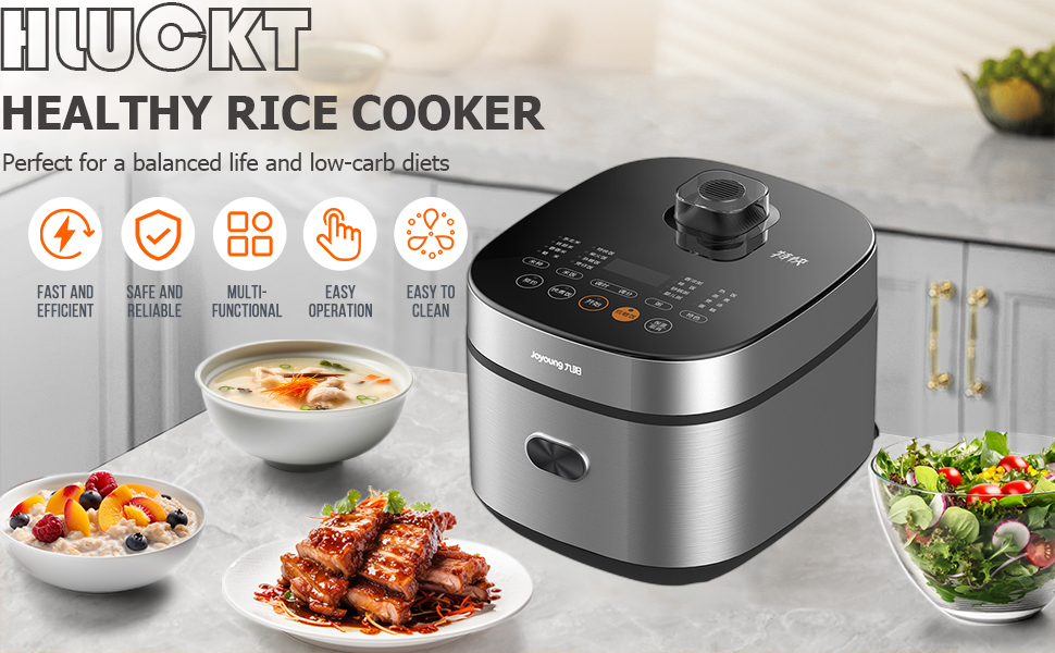 JOYOUNG Rice Cooker 8 Cup, 14 Menu Options MultiFunctional Rice Cooker