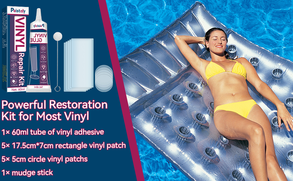 Paddling Pool Repair Kit Waterproof, Salt, Hot Water and UV Resistant