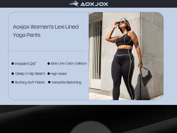Aoxjox Workout Leggings for Women High Waisted Lexi Lined