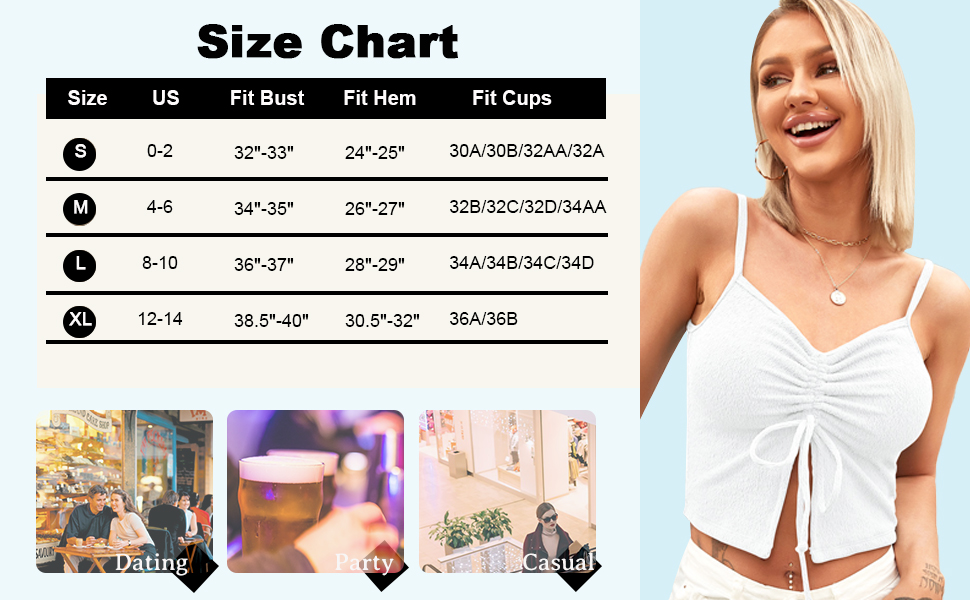 Women Cropped Cami Summer Tops