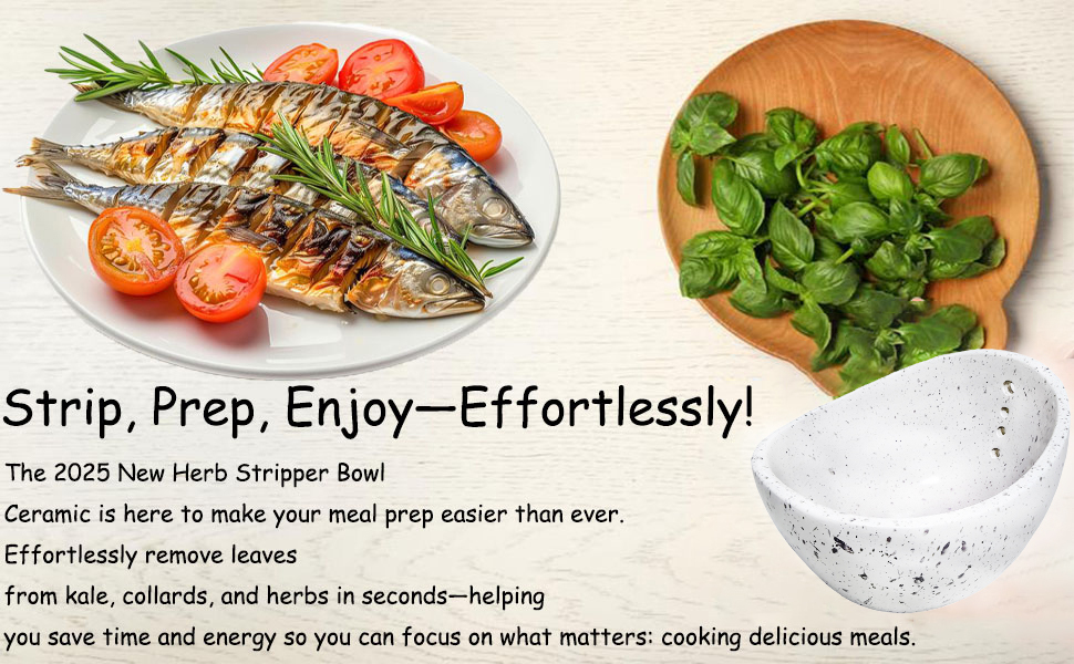 Pottery Herb Stripper Bowl