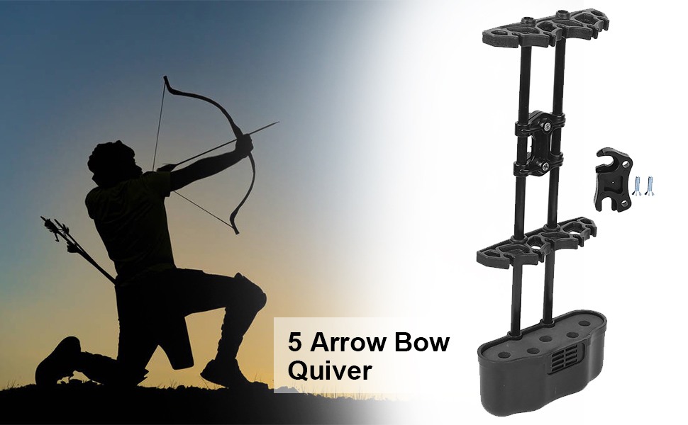Longzhuo Crossbow Quiver, 5 Arrow Bow Quiver, Quiver for Compound Bow, Compound Bow