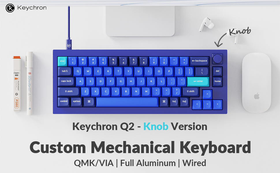 キーボード Keychron Q2 knob ver. Amazon.com: Keychron Q2 Wired Custom Mechanical Keyboard