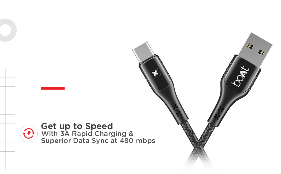 boAt Type C A600 Smart Auto Disconnecting Cable with LED Indicator