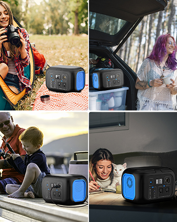 portable power station solar generators battery pack with ac outlet