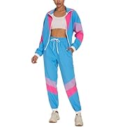 Amazon.com: UOUA Women's Color Block 2 Piece 80s 90s Outfits