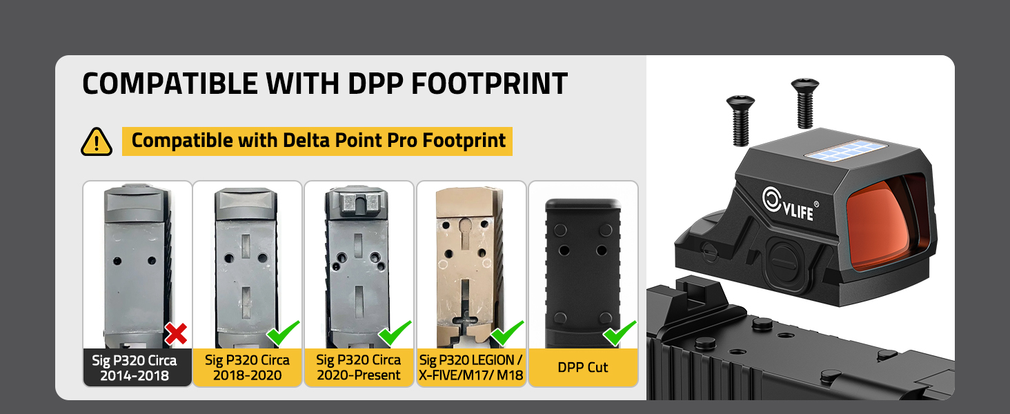 Compatible pistols I - CVLIFE BearSwift Enclosed Solar red dot Sight