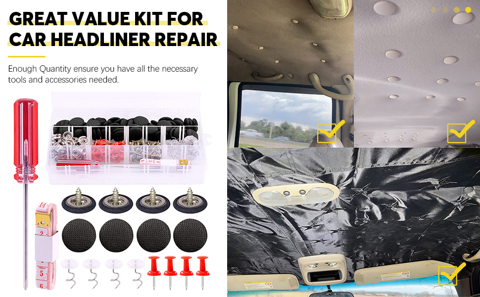 Mardatt 152Pcs Car Headliner Repair Kit with Headliner