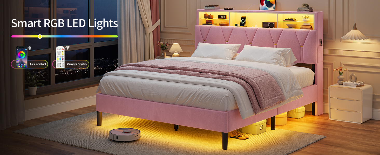 led bed frame