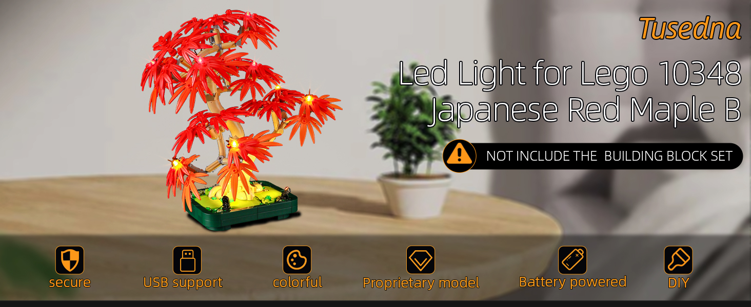 LED Light for Lego 10348 Japanese Red-Maple Bonsai Tree Set