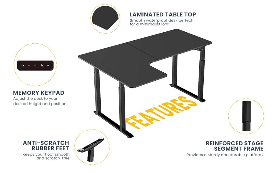 standing single motor desk office table work from home