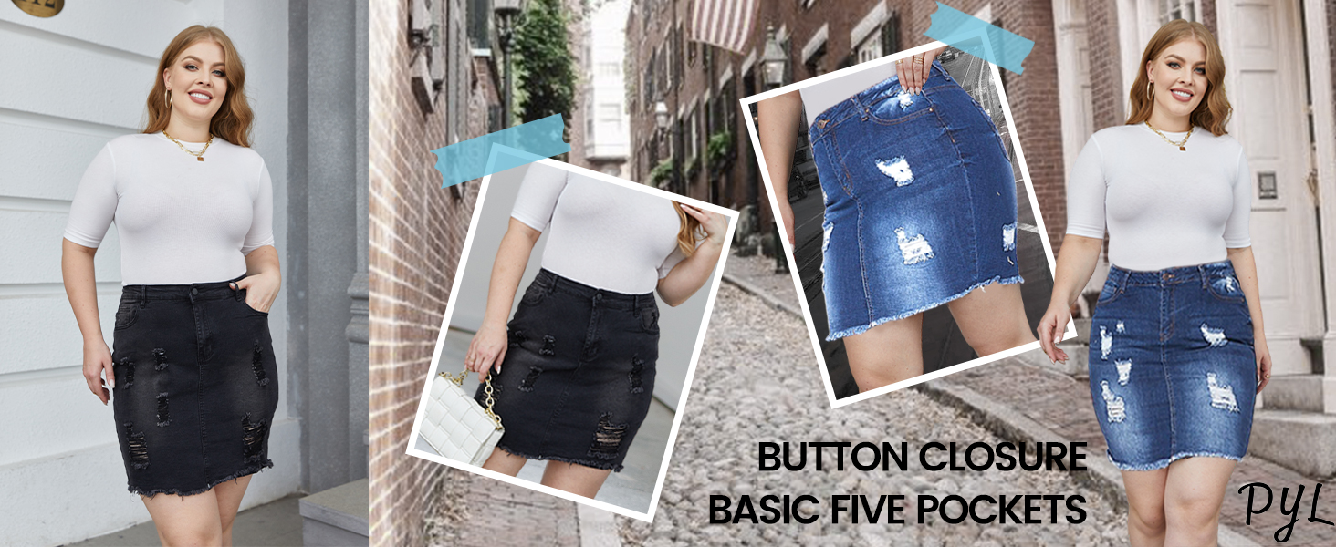 women jean mini skirt