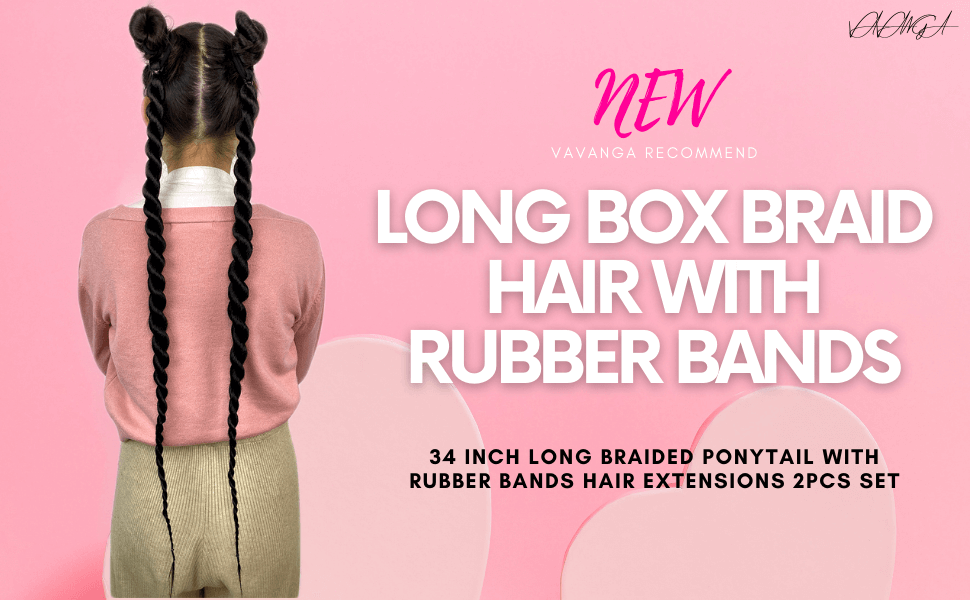 34inch Long Braid Hair Extensions 2pcs Set