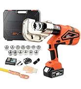 JIGONGSUN Electric Hydraulic Crimping Tool, Battery Cable Crimper Tool, 12 Ton Wire Crimpers Elec...