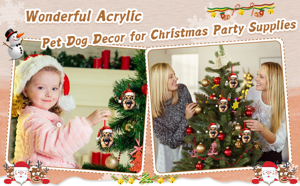 black tan german shepherd christmas decoration gifts for dog lover tree decor christmas decoration