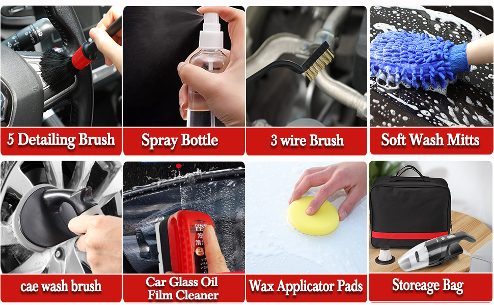 49PCS Car Cleaning kit,Car Wash Foam Gun With Bucket ,Car