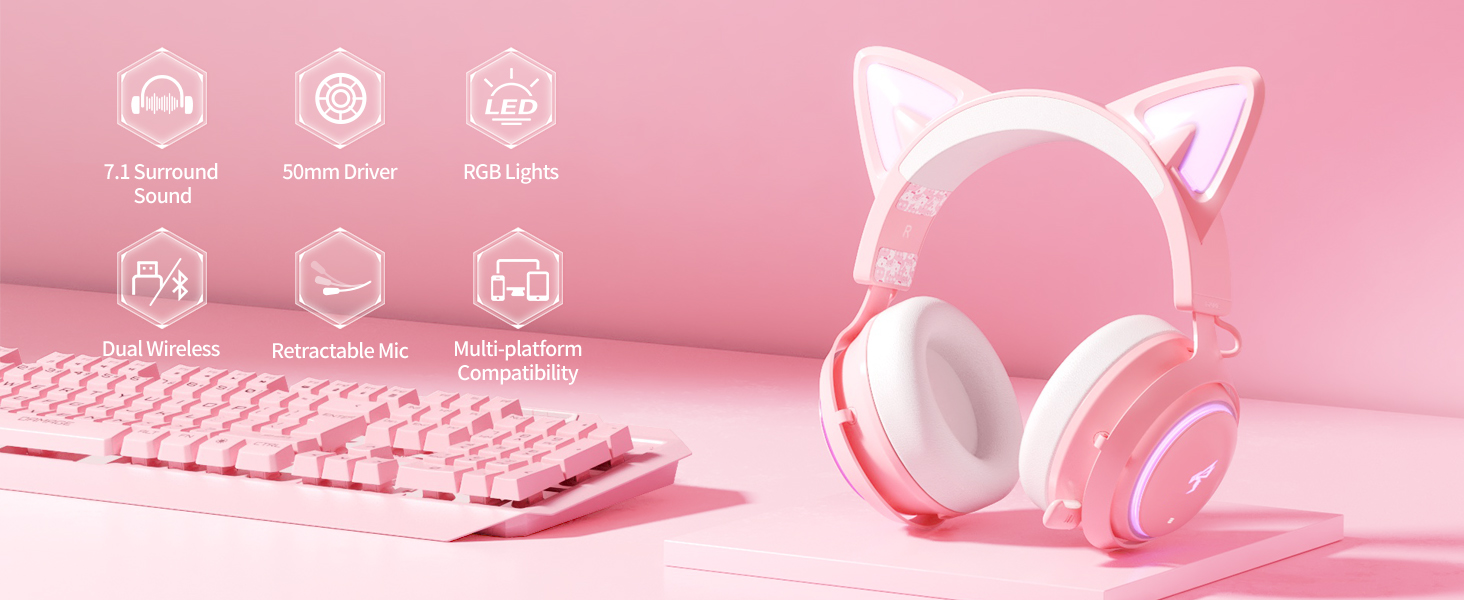 GS510Pro wireless gaming headset