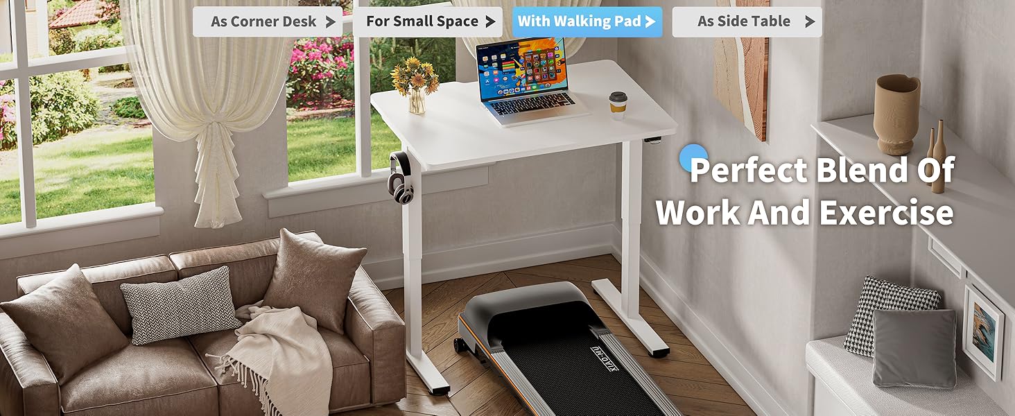 Okin Electric Small Standing Desk Adjustable Height