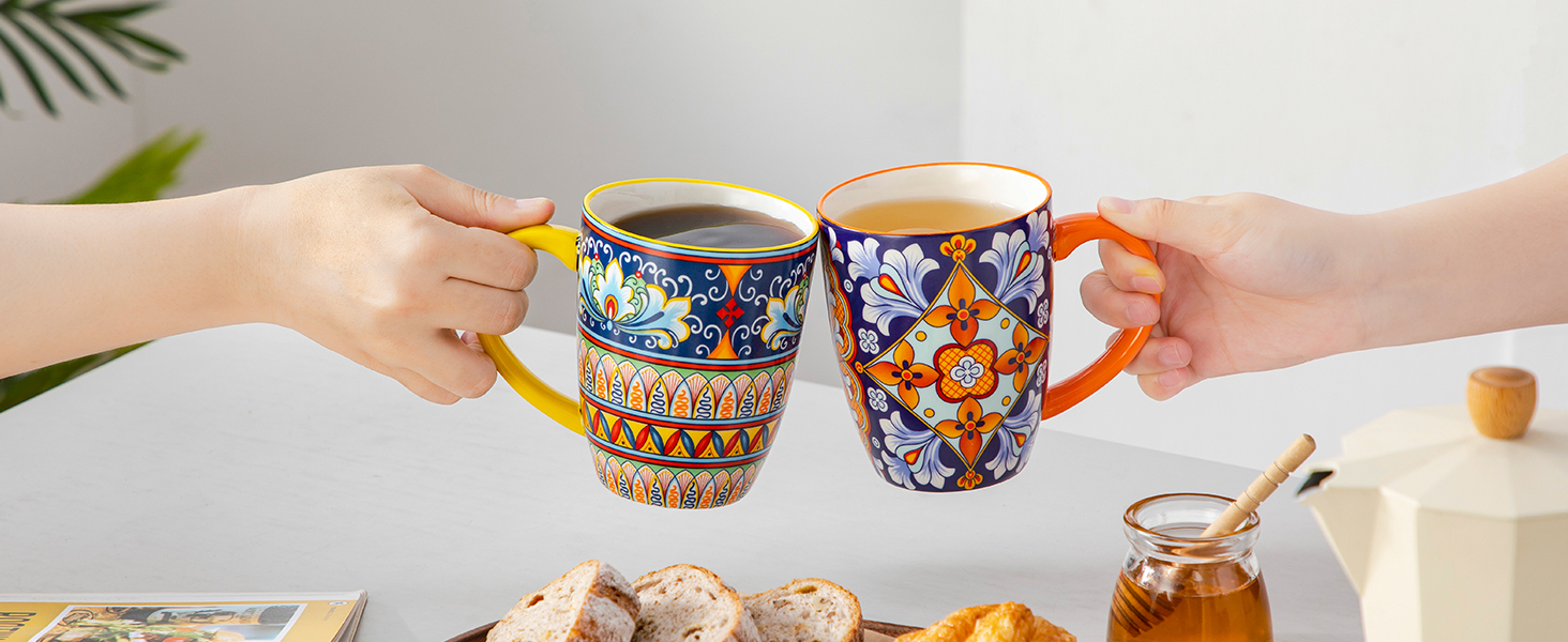 coffee mugs set of 6 ceramic mugs set large mugs