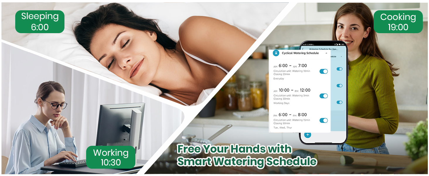 Smart Hose Watering Timer with WiFi Hub, Sprinkler Timer