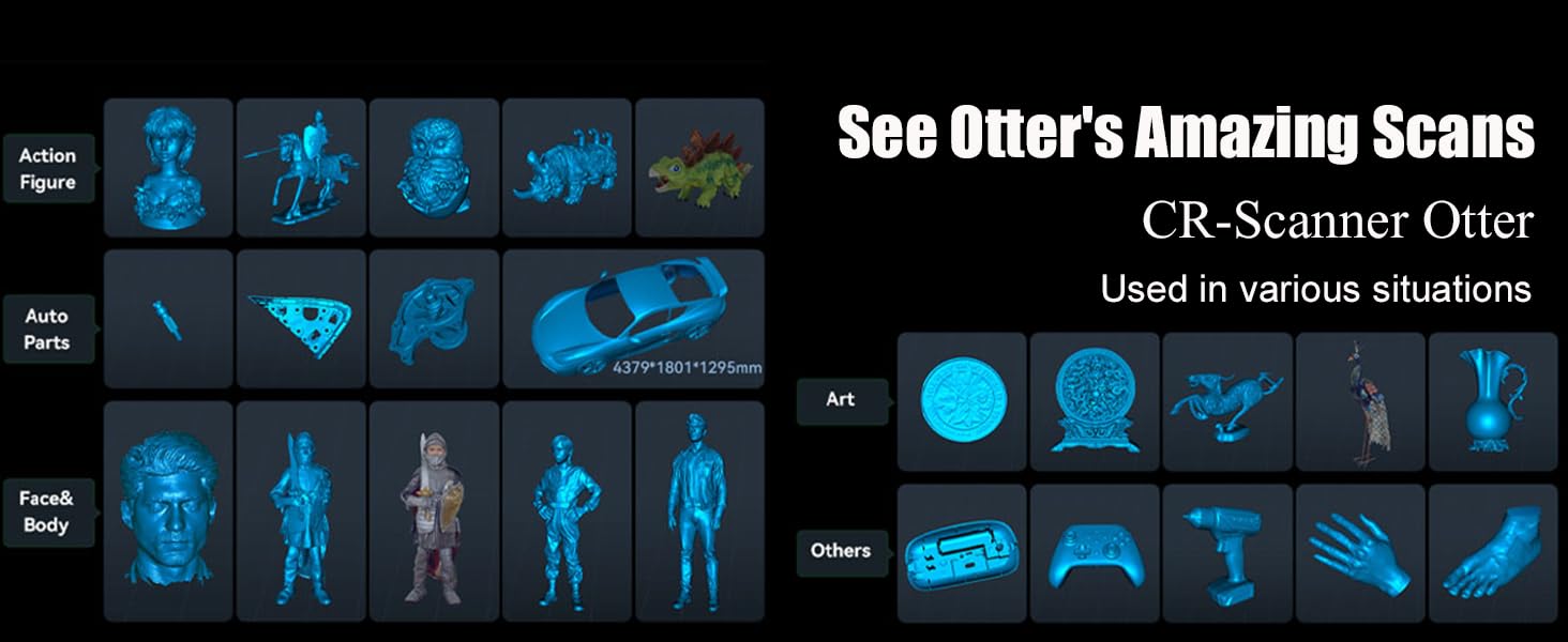 Creality 3D Scanner CR-Scanner Otter,3D Scanner for 3D Printing,3D Printer Scanner 20fps 