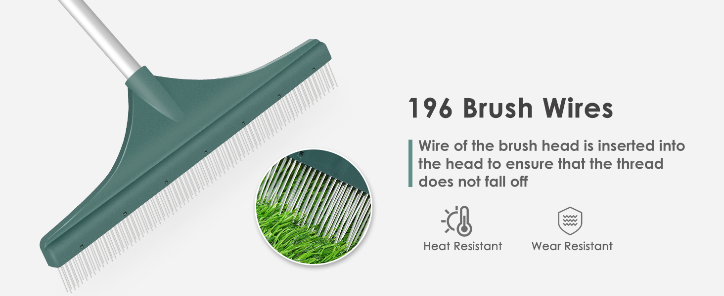 ORIENTOOLS Artificial Grass Brush, Turf Rake Artificial Lawn Brush