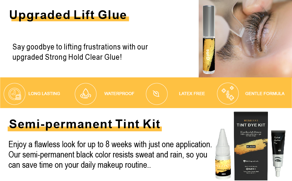 lash lift and tint kit upgraded lift glue mellucci