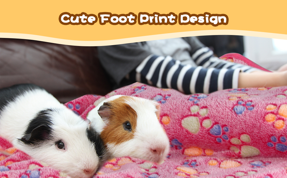 HYLYUN Guinea Pig Blanket, 3 Pack Small Animal Soft Warm Pet Fleece Blankets Sleep Mat Pad Cover