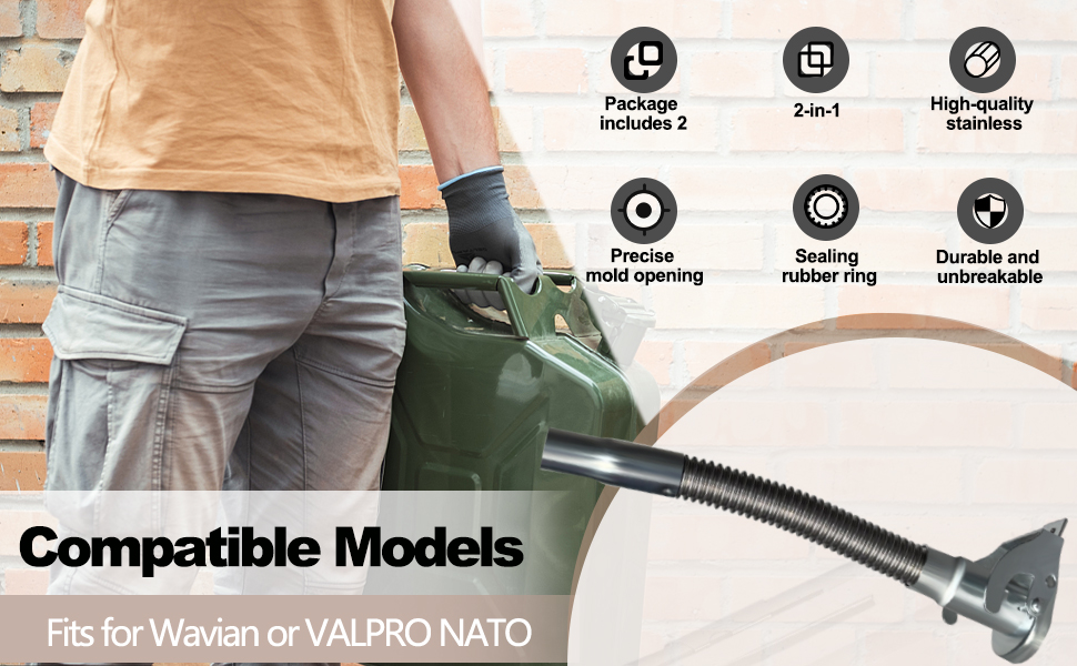 Jerry Can Spout, Premium LongNose Flexible Jerry Can