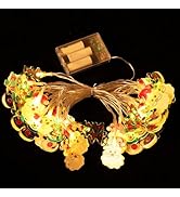 Christmas Lights Decorations: 6M 40 LED Battery Operated Lights Santa Claus Xmas Tree Snowman Han...