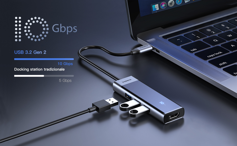5in1 USB 3.2 Gen 2 Hub with PD Port and HDMI Port, HB2021 Inateck
