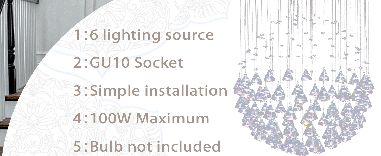 Teardrop Crystal Chandelier