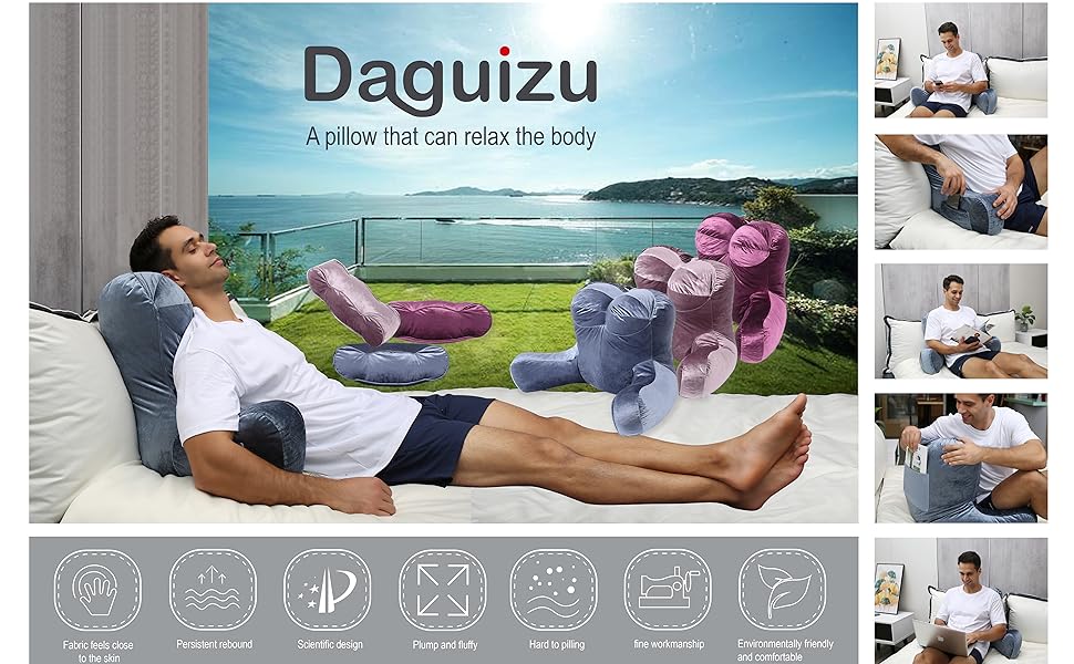 daguizu Reading Pillow Adults 31’’, Backrest Pillow with