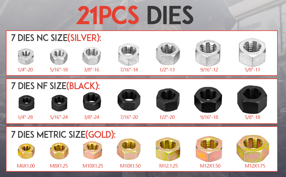 YESHMA 42PCS Universal Thread Chaser Set,Thread Restorer