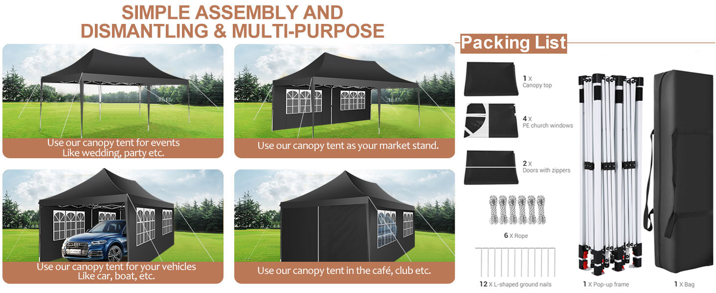 Canopy Tent 10x20 with sidewalls