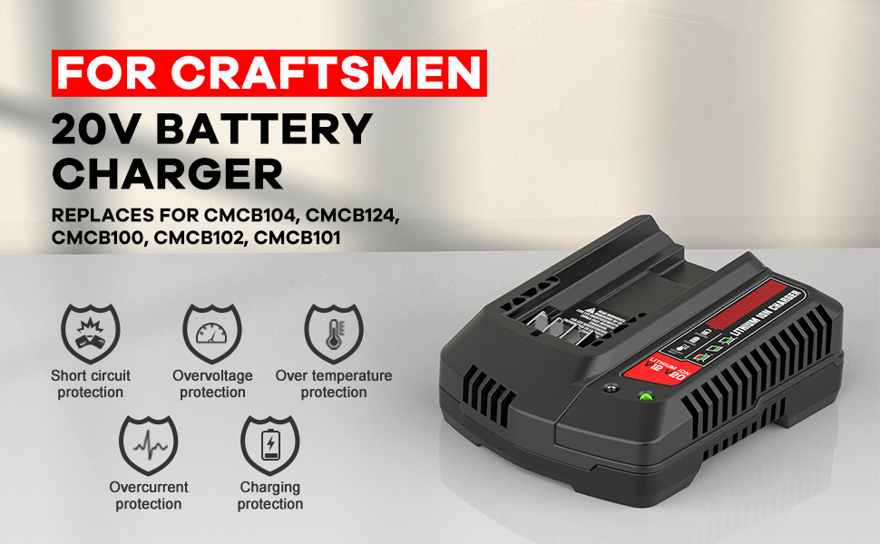 ANTRobut CMCB104 Replacement Craftsman 20V Charger for CMCB201 CMCB202