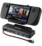 Steam Deck Dock, WAVLINK 6-in-1 Docking Station for Steam Deck/ROG Ally/Legion Go with 4K@144Hz H...