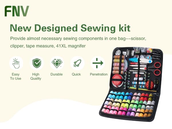 ハンドメイドv Amazon.com: FNV Sewing kit, 229 pcs Sewing Accessories