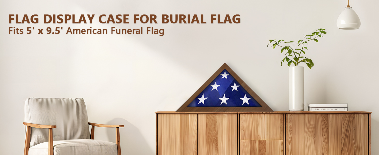 Flag Case for 5' X 9.5' Burial Flag, Military Flag Box