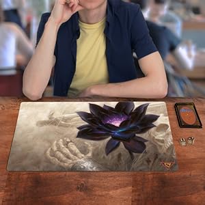 ブラック ロータス　プレイマット brack lotus MTG　デスクマット Amazon.com: ZHUOHAIZHENHUA - Black Lotus - Board Game TCG