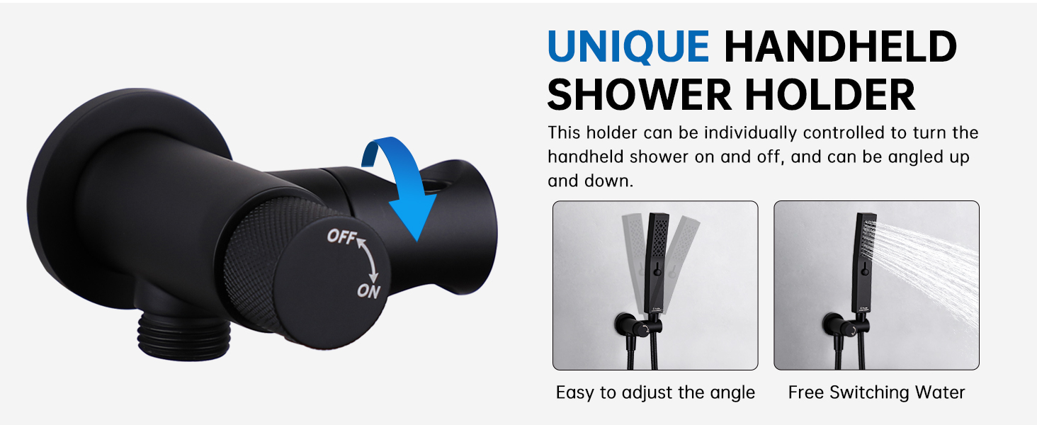 Handheld Shower Holder with Switch
