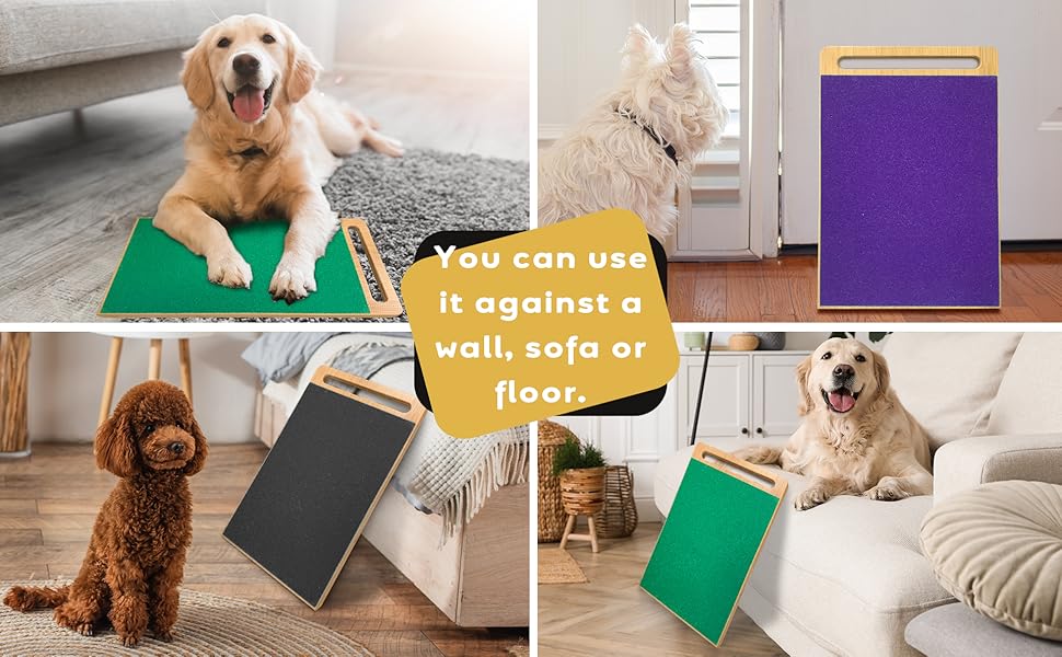 Homerays Bamboo Dog Scratch Pad for Nails, Fear Free Nail