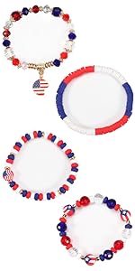 Independence Day Patriotic bracelets