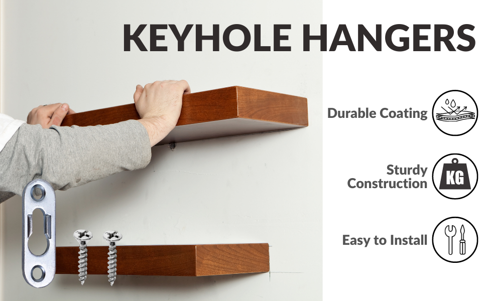 HOWTOOL Heavy Duty Keyhole Hanger with Phillips Screws